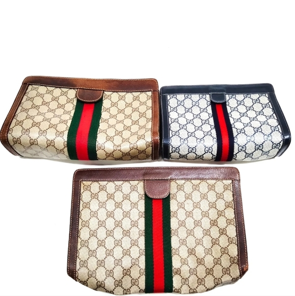 Gucci Clutch Shoulder Bag PVC Canvas Browns - Picture 4 of 4